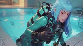 Scuba Stories #13B: Zipped Into My Secret Neon Blue Confession (Animated)