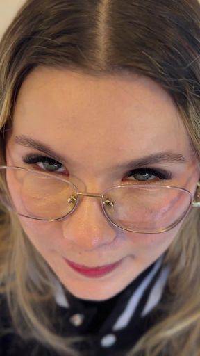 INNOCENT AND SHY COLLEGE NERD. We studied in a cabin in the woods and I found out that she was a nymphomaniac   Clip 1