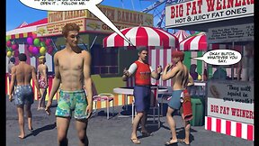 CHARLIE AT THE CARNIVAL: 3D Gay Cartoon Anime Hentai Comics