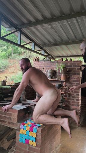 Bearded Stepfather in Fuck with Mineiro, Kisses, Sucking