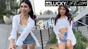 Mr Lucky Life featuring Penelope Woods's anal sex