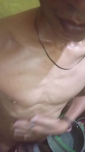 naked on public bathroom