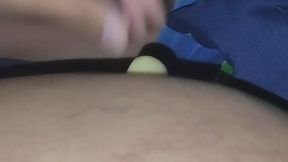 Rubbing my belly and rubbing her back