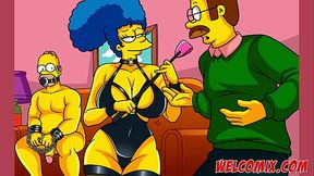Latex-clad cartoon babes in S&M anal scene