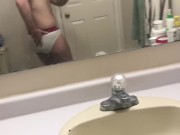 My Calvin’s in a bathroom playing with my cum machine