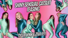 Ziva Fey - Shiny Sensual Catsuit Teasing With Tyler Lynn