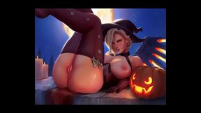 mercy (overwatch, hentai, slideshow)