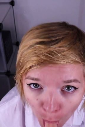 Caught in the Stockroom POV Blowjob