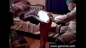 New patient gets a rough gyno exam in a medical fetish BDSM scene