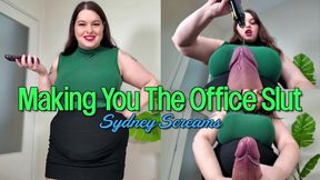 Making You the Office Slut - Futanari FemDom Sydney Screams is Your Boss Who Turns You into a Cum Dumpster - Futa, FemDom POV, Huge Dicks, Office Domination - HD 720 MP4