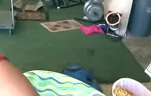 Garage sale milf roped up for sex