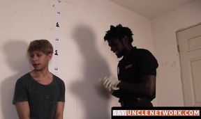 SayUncleNetwork.com - Twink perp's ass punished with a rough interracial barebacking