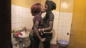 ”Skinny Ebony Fingering & Eating Pussy”