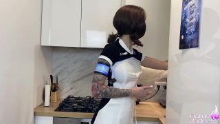 Android Kara cosplayer satisfying her owner&#8217;s needs