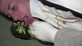 slut submissed to sneakers twink in sauna