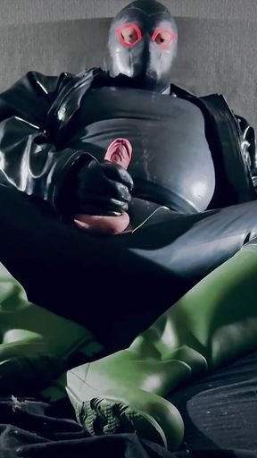 Rubberbootsbull Cum on Green Hunter Rubber Boots