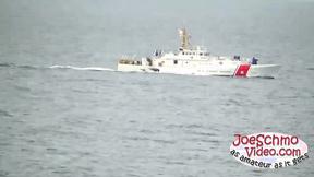 ”Uncut Brian up for some risky cock sucking while at sea”