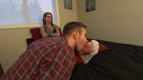 Hot Neighbour's First Foot Worship Turns Into a Sexy Tied-Up Tickling Session