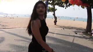 ThaiSwinger.me - Huge ass oriental 18 bimbo sucking off gigantic cock before hard doggy style fucking