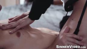 Passionate & deep pounding by blonde Mona Wales & sexy Nathan Bronson