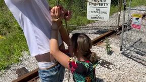 Wife's Wild Adventure: Tied Up and Shared in Public Fun with Friends!