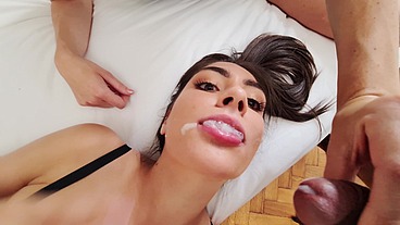 My Slutty Hot Wife Friend Jerks Off her Husband’s Big Cock into My Mouth