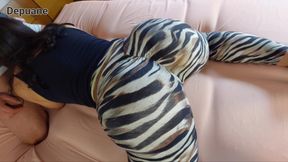 Tight leggings grinding POV - Step Sis big ass teasing and messy cum on leggings
