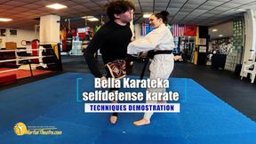 Bella Karateka selfdefense karate techniques demostration