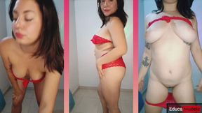 LAUXNOW STRIPTEASE TEASING YOU PERFECT TITS DANCING .