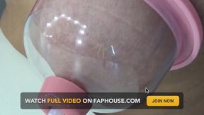 Massager for My Big Hanging Breasts. Experiment