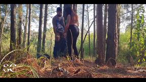 Wife Fucking in the Woods with the Black Big Dick