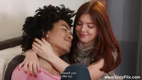 Jealous Guy Watches Redhead Beauty Ride Erected Cock Sensually