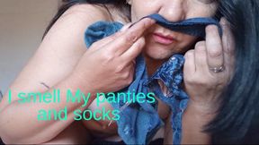 Smelling my panties and socks