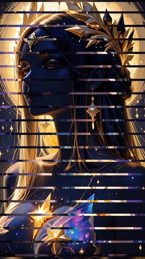 Void Empress of the Dark Matter Galaxy Crystal Cosmic Goddess Ai Art Slideshow