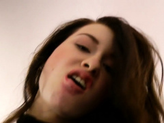 UK cutie cockriding a lucky senior in POV
