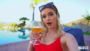 Stunning small-tit hottie Anny Aurora anally nailed by a massive boner