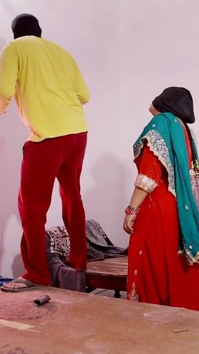Punjabi Newly Married Bhabhi Wants Dick and Balls of Bihari House Paint Worker