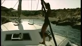 Soffie Gently Bends over on a Boat and Allows a Man to Wreck Her Ass