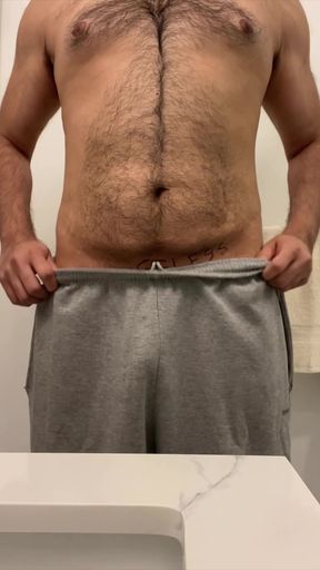 Humiliated by size in Indian pants, small cock exposed