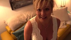 Blonde MILF Sees Her Stepson Masturbating And Joins The Fun