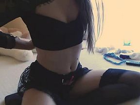 MASTURBATES ORGASM HAIRY PUSSY SEXY GIRL HD - Louisa White