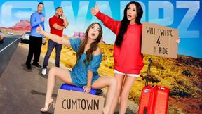 SWAPPZ - Stepdaughters Hime Marie &amp; Lilly Bell Hitchhike With Step Dads