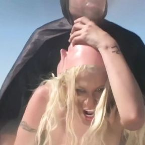 They Got This Blonde Bitches Bag so She Ended up in a Wild Desert Orgy.