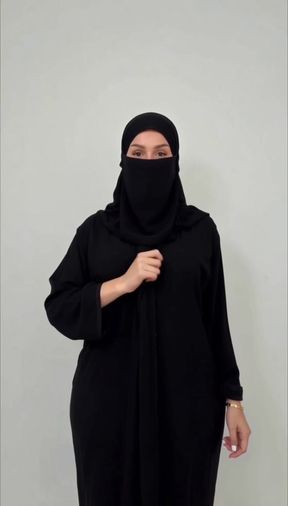 Curvy hijabi babe gets attention from a group of guys