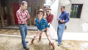 Real Cowboys Slide Their Rods Inside Their Step Daughters' Tight Holes Making Them Moan In Delight - DaughterSwap