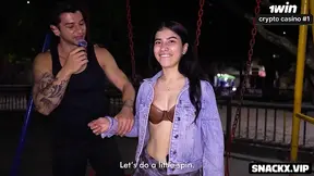 Petite Latina Latina takes a huge dick in the rear