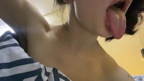 Malena’s long tongue