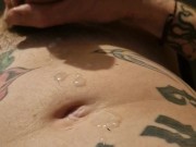 Big grunting cumshot while watching porn