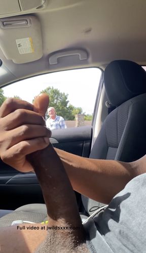 Old Horny Man Catches Me Stroking In My Car - Gay Public Cruising - Jwildsxxx