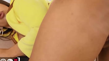 Dark-haired beauty cheats on boyfriend with big cock